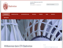 Tablet Screenshot of etv-badminton.de